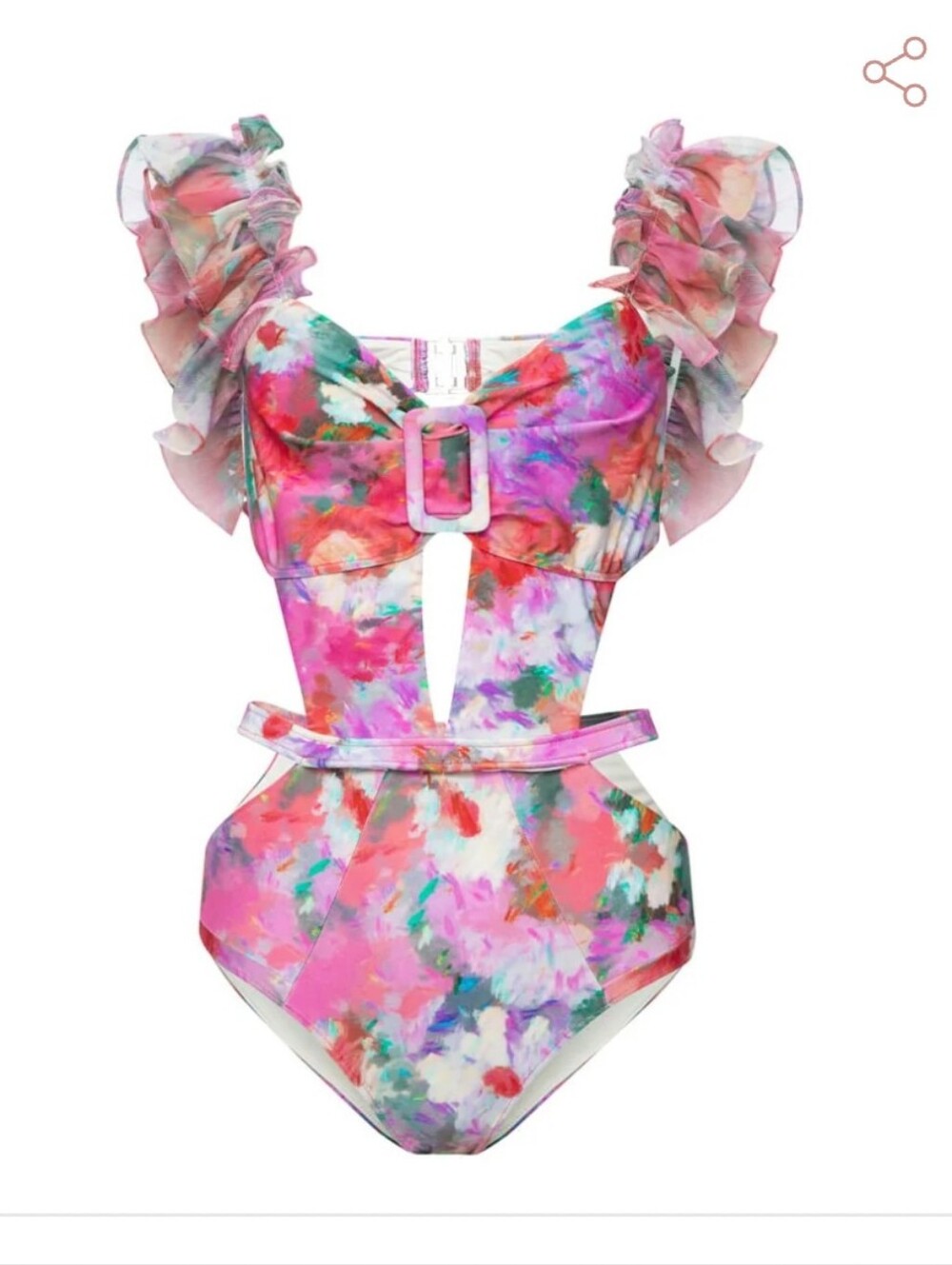 NWT PatBO Garden Cosmos Rosa Ruffle One Piece Swimsuit XL GG